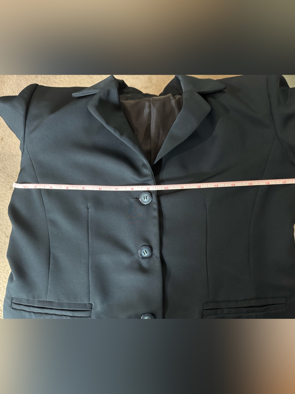 Classic Deepest Navy/Black Women's Two-Piece Suit -Tailored Blazer & Pants - EUC - Picture 4 of 7